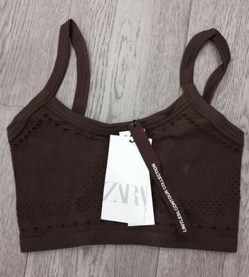 ZARA Cut-work Crop Top | New