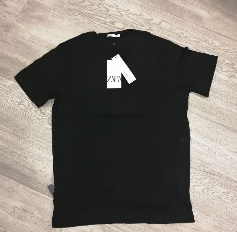 ZARA Women's T-Shirt – Black – 100% Cotton – New