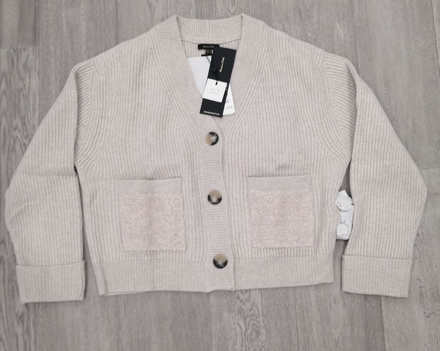 Massimo Dutti T-Shirt Buttoned Cardigan | New