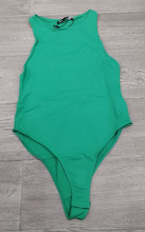 ZARA Women's Bodysuit – Green – New with Tags