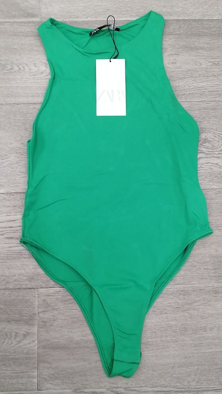 ZARA Women's Bodysuit – Green – New with Tags
