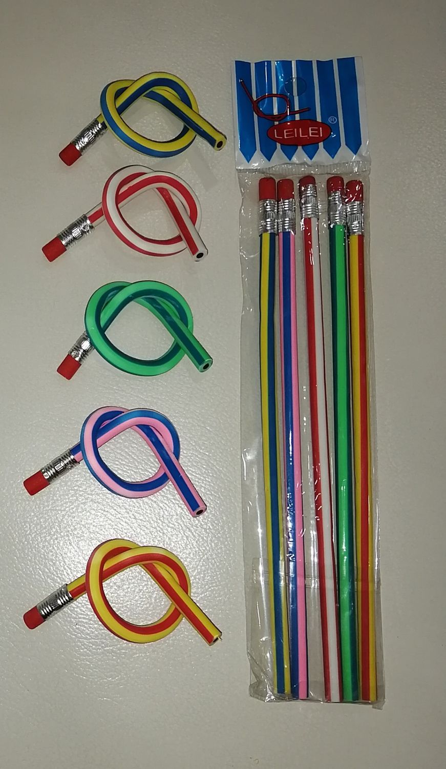 LEILEI Bendy Flexible Soft Pencils | New (5 Pieces pack)