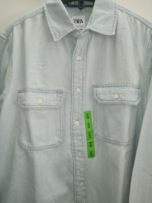 ZARA Men's Denim Shirt – 100% Cotton – New