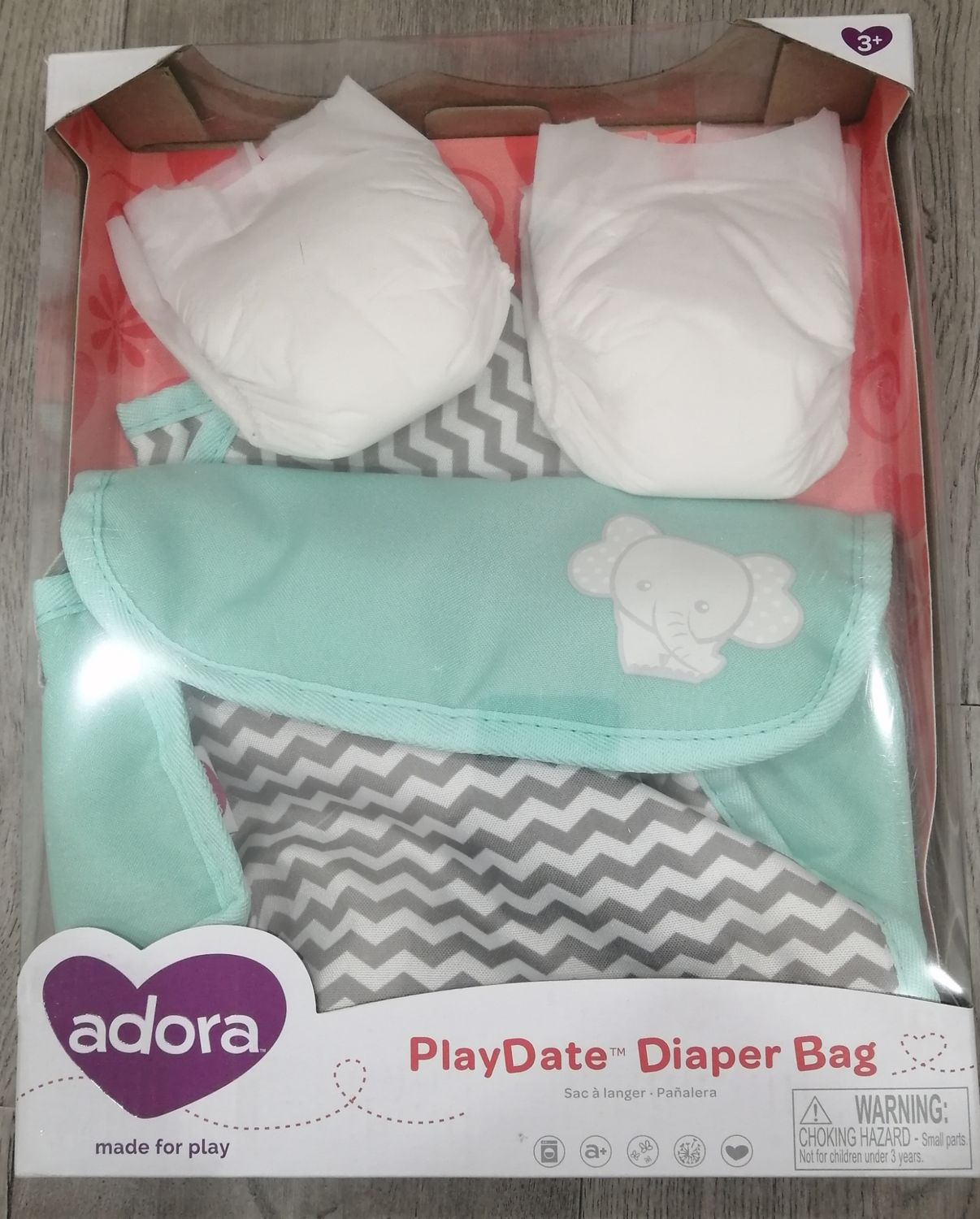 Play Date Zig Zag  Diaper Bag with Accessories | New In Box