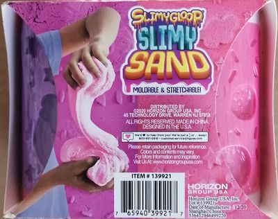 SLIMYSAND by Horizon Group USA, 1.5 Lbs of Stretchable, Expandable, Moldable Cloud Slime, Non Stick, Slimy Play Sand in A Reusable Bucket, Purple- A Sensory Activity | 765940399217