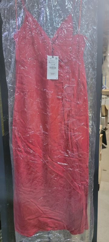 ZARA Satin Midi Dress