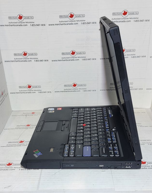 Lenovo ThinkPad T60 Core Duo T2500 2.0 GHz | 1GB | 80GB | 14" (1400 X 1050) | ATI Mobility Radeon X1400 | VGA | MODEM | NIC | DVD-CDRW | USB | Windows XP Pro (Licensed) | 2007-5TU