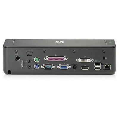 VB041AA#ABA | HP 230W Advanced Docking Station | USB | VGA | DisplayPort | DVI | Ethernet | Audio | No Power Adapter