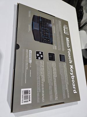 Adesso ACK-540UB Mini-Touchpad Keyboard with built-in touchpad | Membrane keys witch | Less than 12" wide