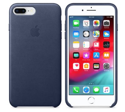 Apple Leather Case for iPhone 8 Plus / 7 Plus – Midnight Blue – MQHL2ZM/A – New