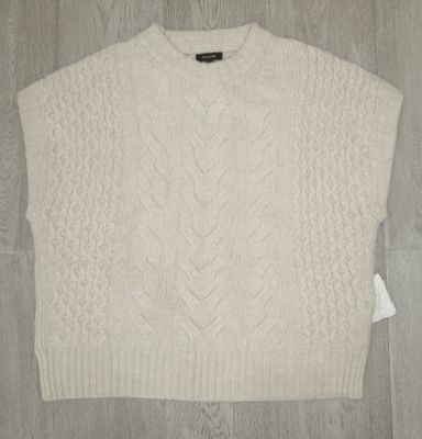 Massimo Dutti Women's Sleeveless Sweater – Wool & Cashmere Blend – New Massimo Dutti Women's Sleeveless Sweater – Wool & Cashmere Blend – New