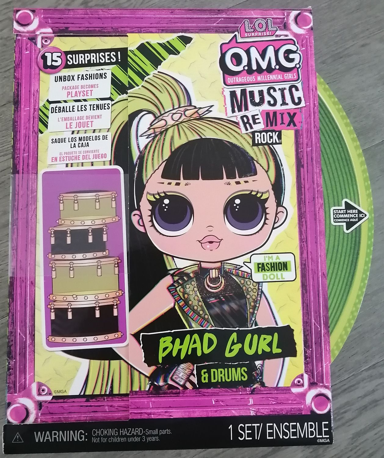 LOL Surprise! OMG Remix Rock Bhad Gurl Fashion Doll with 15 Surprises