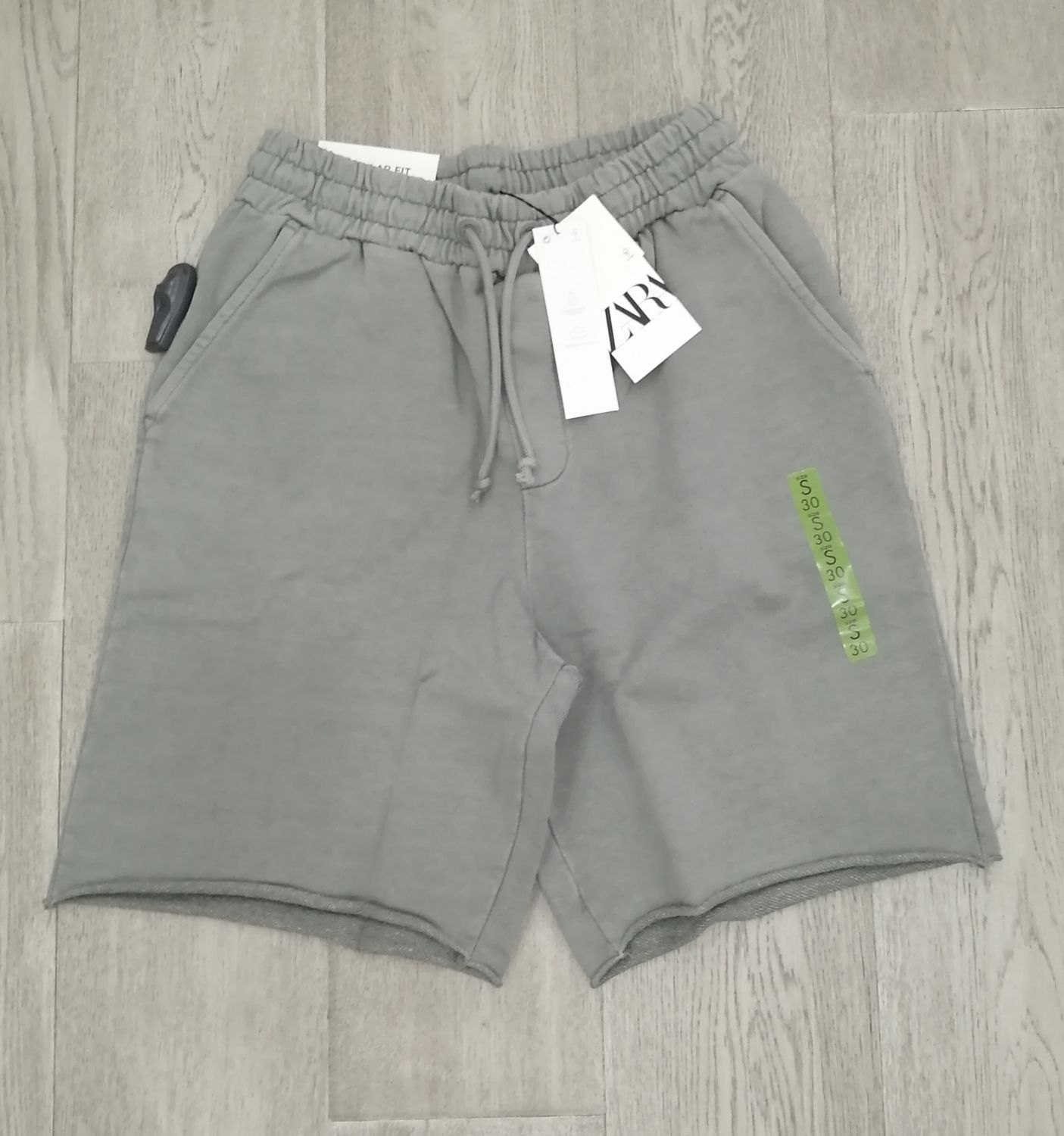 ZARA Men's Cotton Sweat Shorts – Regular Fit – Grey-Green, Pale Yellow and Taupe Options – Sizes S-XL – New