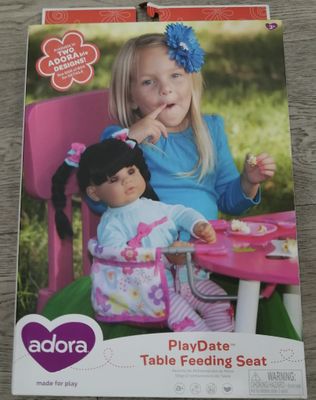Adora Play Date Baby Doll Table Feeding Seat – New in Box (Item #20603011) Adora Play Date Baby Doll Table Feeding Seat – New in Box (Item #20603011)