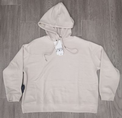 ZARA Women's Athletic Hoodie – Beige – New with Tags