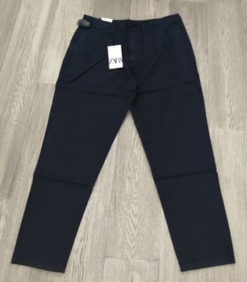 Pantalon à plis ZARA pour homme – Bleu marine – Neuf