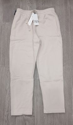 Pantalon molletonné ZARA pour homme – Choix de beige, gris et vert – Mélange coton-polyester – Tailles S-L – Neuf