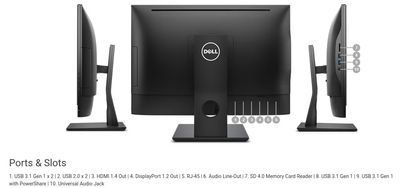 Dell OptiPlex 5250 AIO Intel Core i3-7100 3.90 GHz | 16GB | 500GB | 21.5" FHD (1920 x 1080) | NO Camera | Wi-Fi | HDMI | DP | SD | Windows 11 Pro | 210-AKON