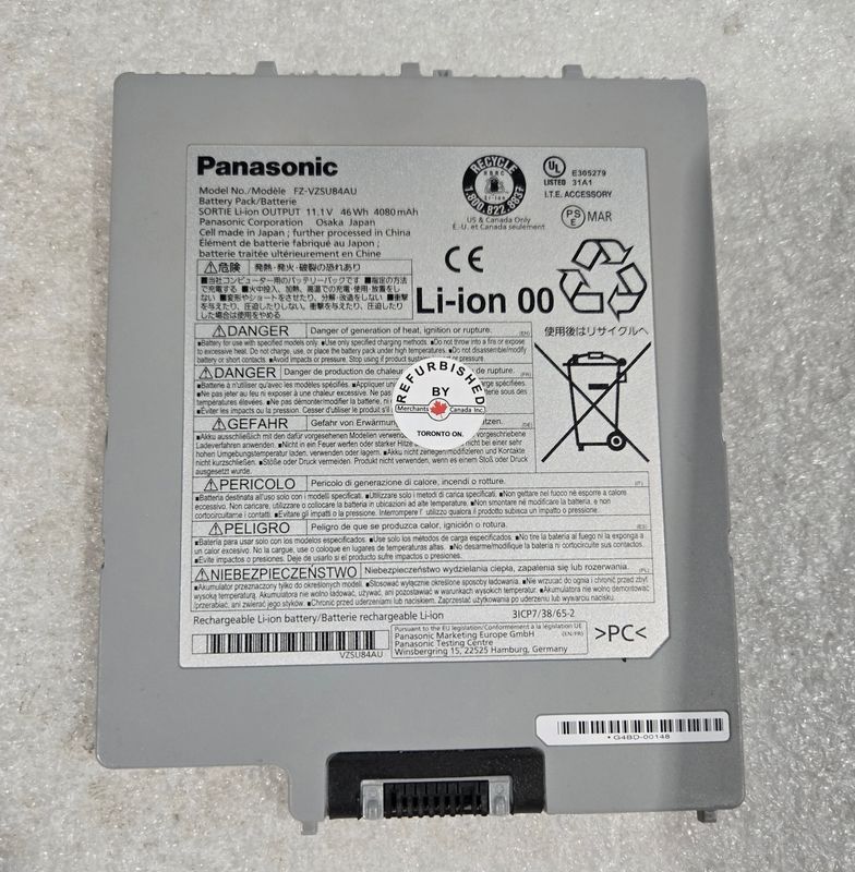 FZ-VZSU84AU | Panasonic Rechargeable Li-Ion Standard Battery Pack | 11.1V | 46Wh | 40800mAh