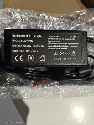 65W 19V 3.42A AC Power Adapter Charger (5.5mm x 2.5mm) – Universal for Asus, Toshiba, Acer, Lenovo, HP | SK90190342