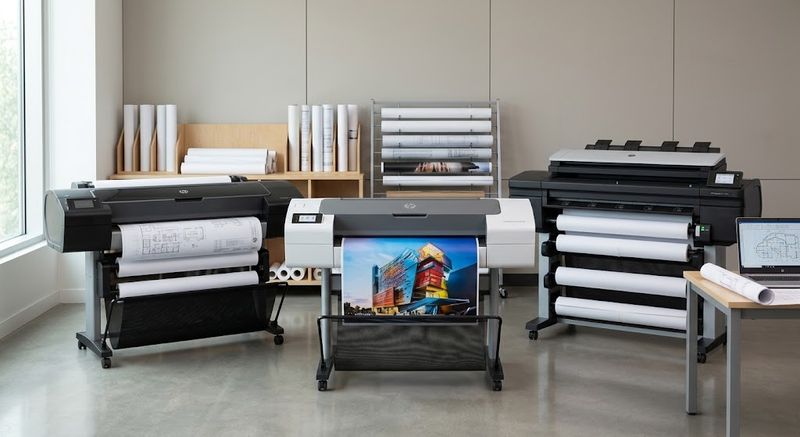 HP DesignJet T1700 44" Large Format PostScript Printer / Plotter | Highlight Tabloid / 11x17 Capability | Tested &amp; Working (Ultra-Low Page Count)