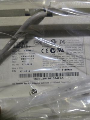 IBM KB-9910 Keyboard Sealed in Protective Clear Plastic Sleeve