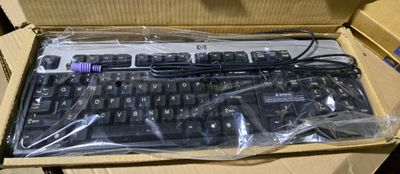 HP PS/2 Desktop Keyboard (Black) – Part # 434820-001 – Brand New (Open Box)