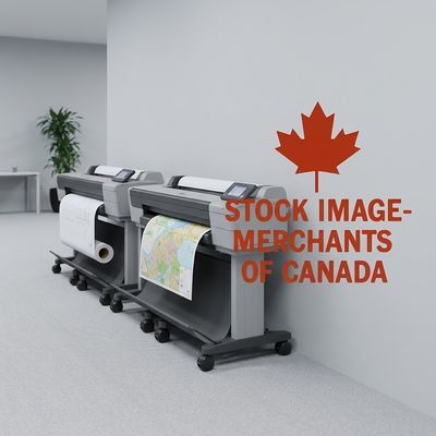 Stock image – large-format plotter