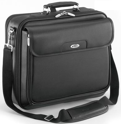 Targus CLN05 Leather Clamshell Laptop Briefcase – Fits laptops up to 15.4" – Black – New / used