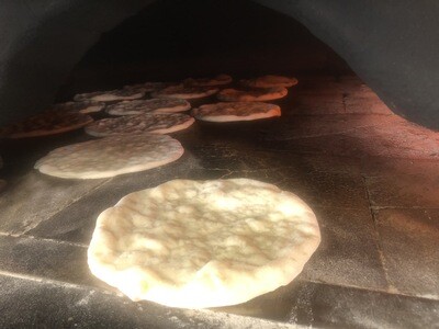 Wood-fired pizza base