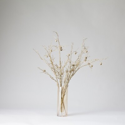Glow in the Dark Stems in a Tall Lustre Cylinder Vase - Gold Glow in the Dark Stems in a Tall Lustre Cylinder Vase - Gold