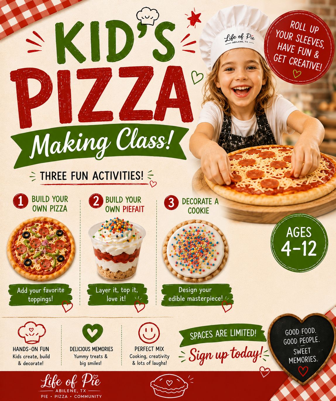 Kid's Pizza Making Class June 27