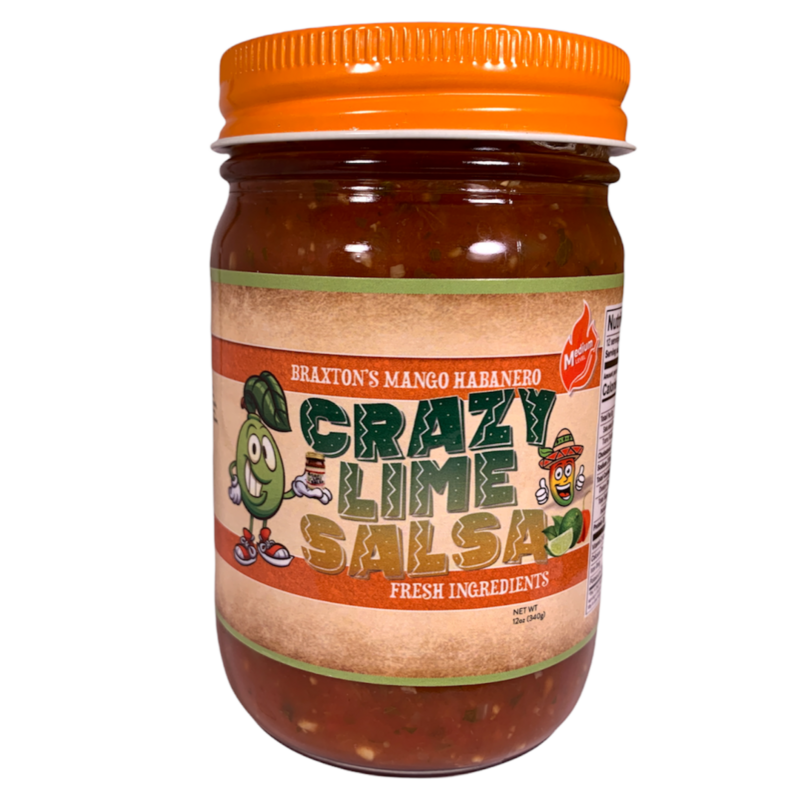 12 Oz Medium Mango Habanero Crazy Lime Salsa