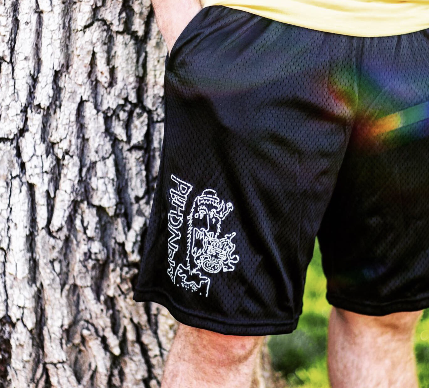 "DUMBFISH" gym shorts