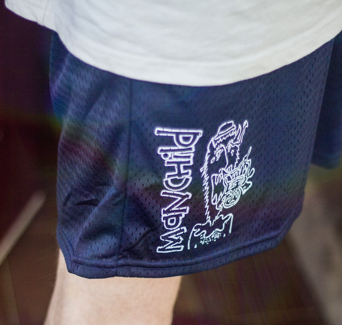 "DUMBFISH" gym shorts