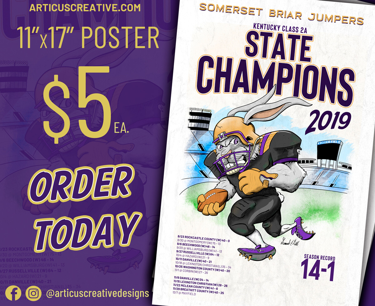 Somerset Briar Jumper: 2019 State Champs 11"x17" Poster Somerset Briar Jumper: 2019 State Champs 11"x17" Poster