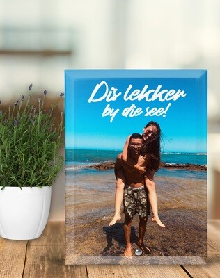 Lekker by die See Glass Photo Tile