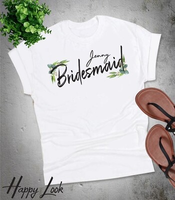 Blue Eucalyptus Bridesmaid T-shirt