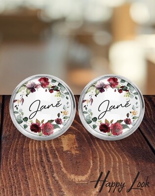 Burgundy Bride Earrings