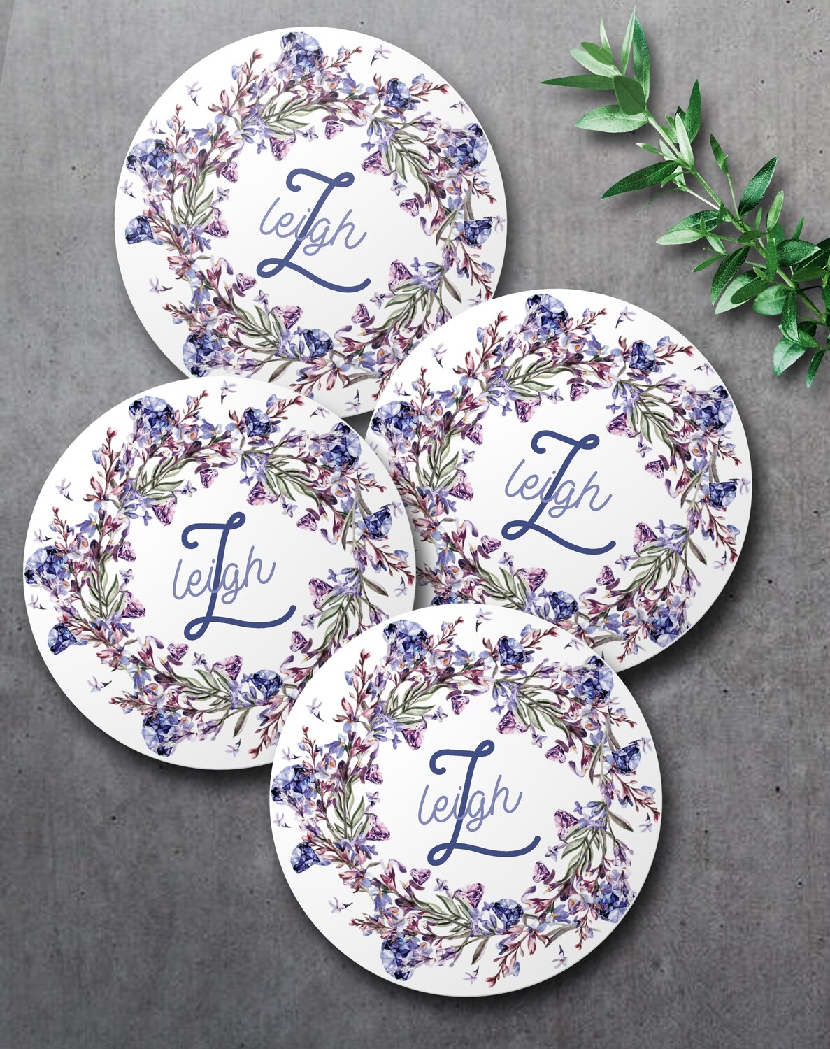 Lavender Coaster Set (4)