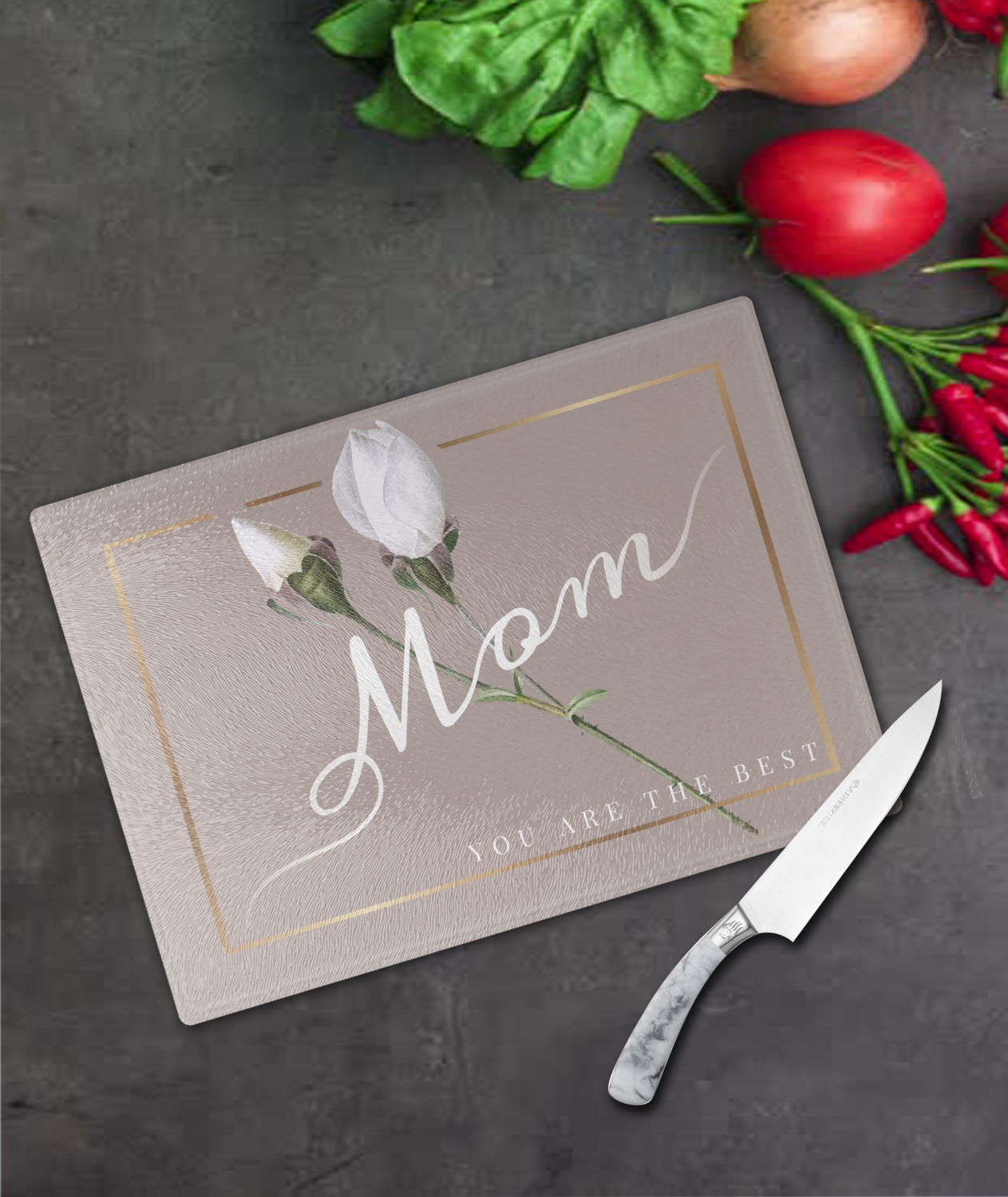 Best Mom Glass Chopping Board