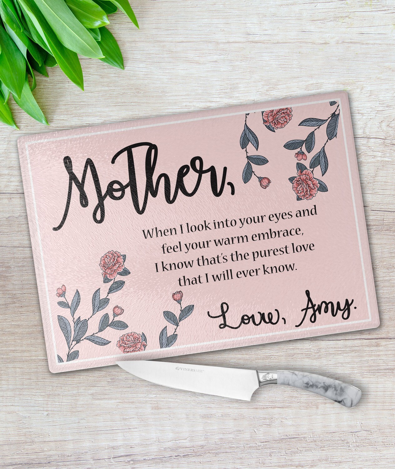 Mother Love Glass Chopping Board