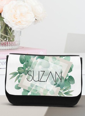 Personalized Eucalyptus Make-up Bag