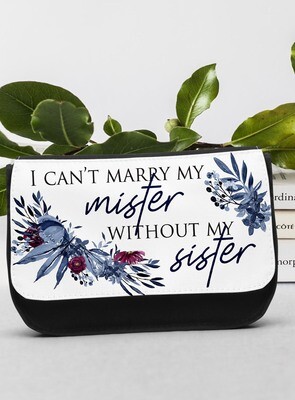 Personalized Navy Make-up Bag