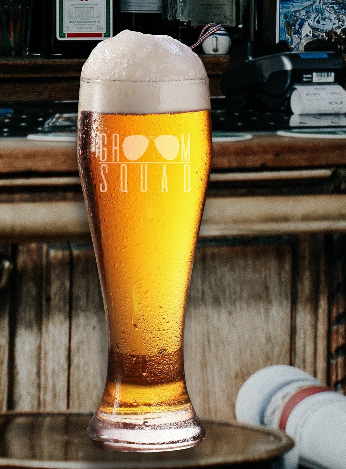 Personalized Groom Squad Beer Glass