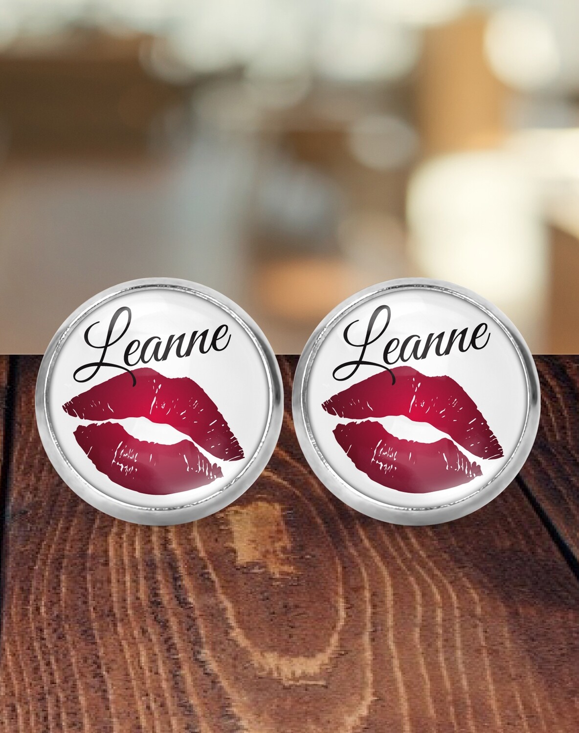 Personalized Lips Bridesmaid Earrings