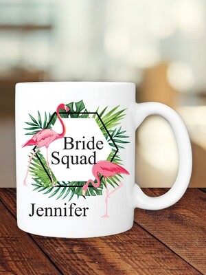 Personalized Flamingo Bridesmaid Mug