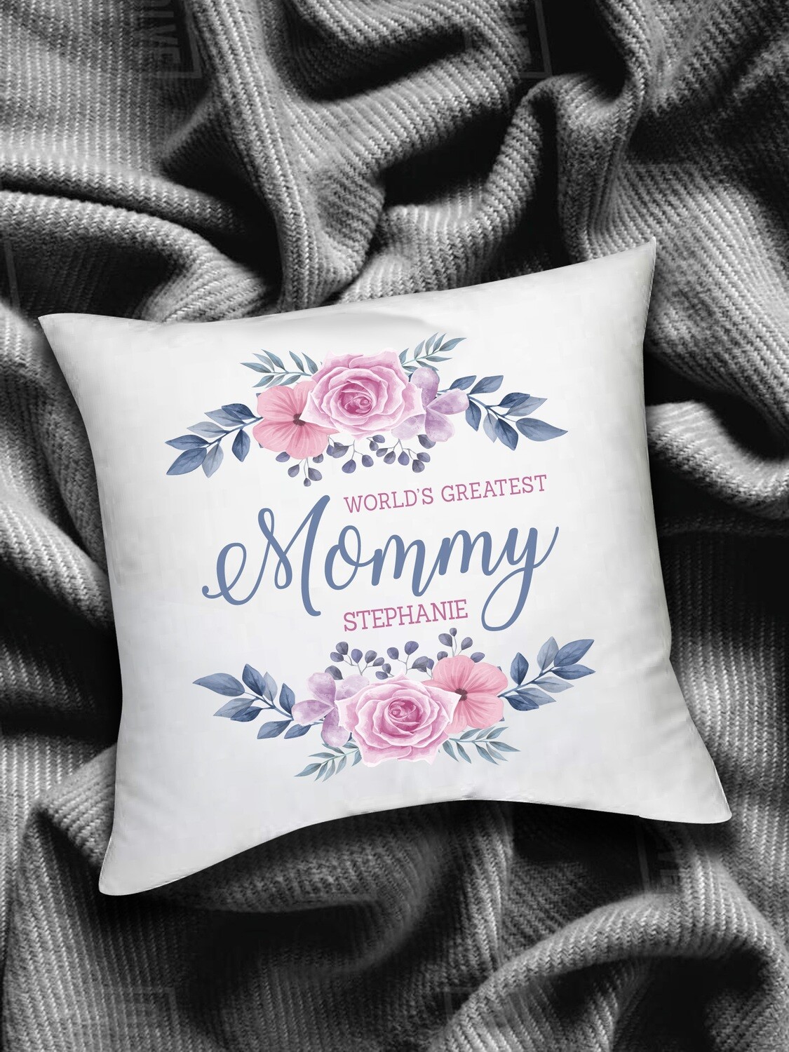 Personalized Wreath Scatter Cushion
