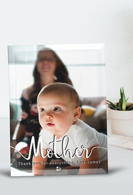 Personalized Mother Photo Glass Tile