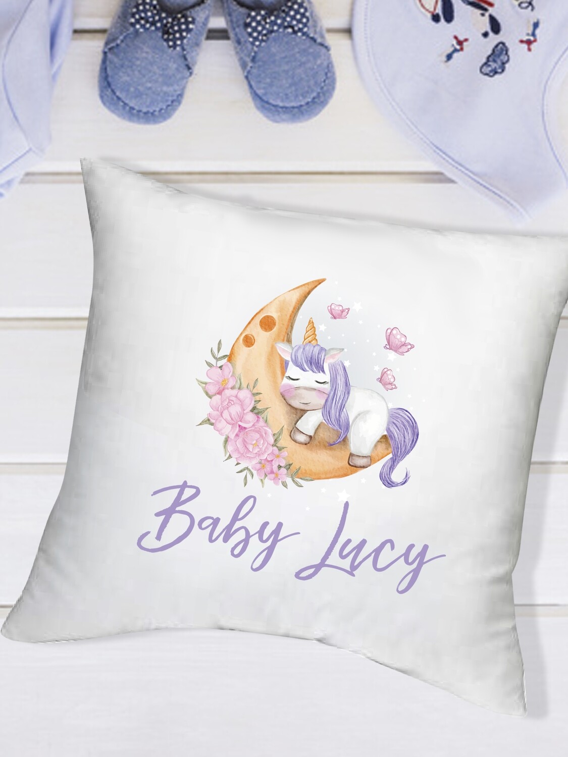 Personalized Unicorn Baby Scatter Cushion